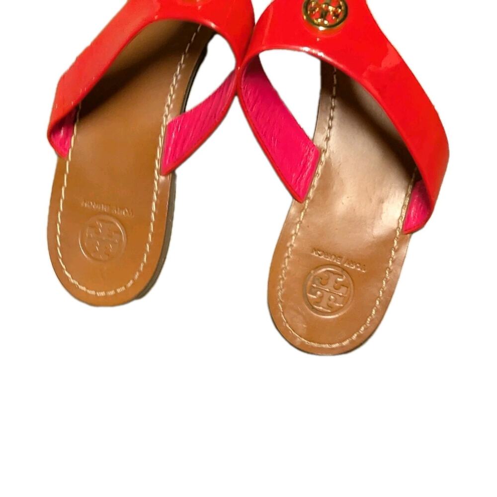 Tory Burch Sandals Shoes Patent Leather Shoe Bag Bundle - Picture 10 of 16